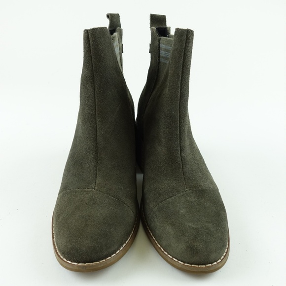TOMS Women Tarmac Olive Suede Esme Booties R14S11 - Picture 3 of 7